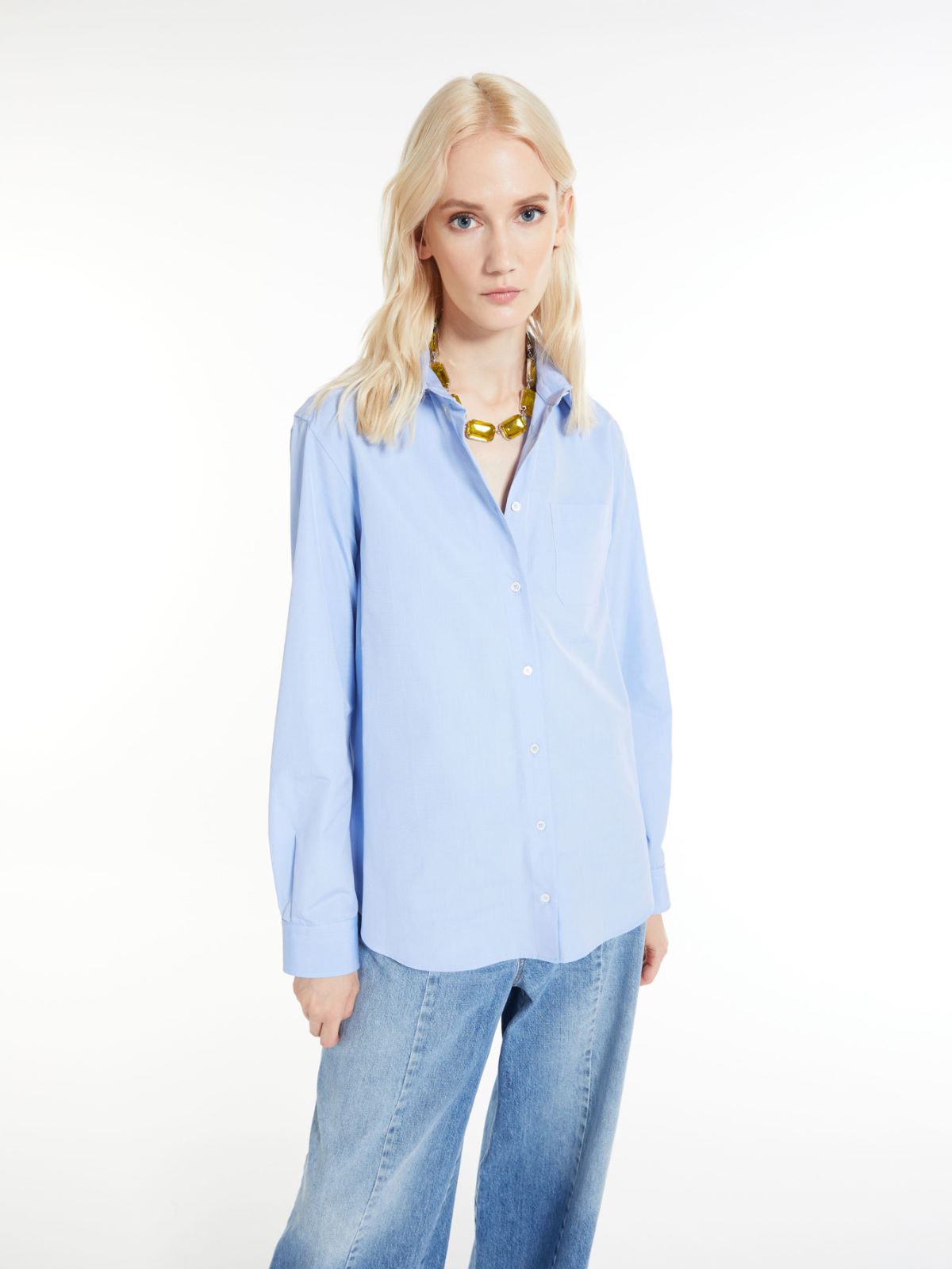 Cotton poplin shirt - LIGHT BLUE - Weekend Max Mara - 4