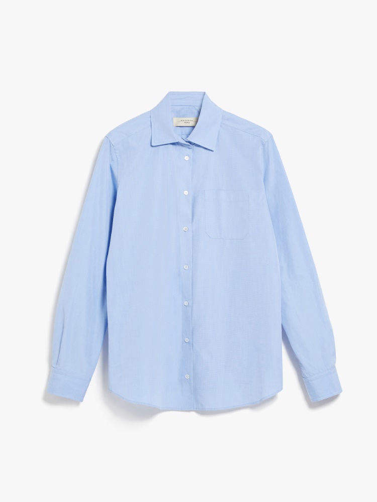 Cotton poplin shirt, light blue | Weekend Max Mara