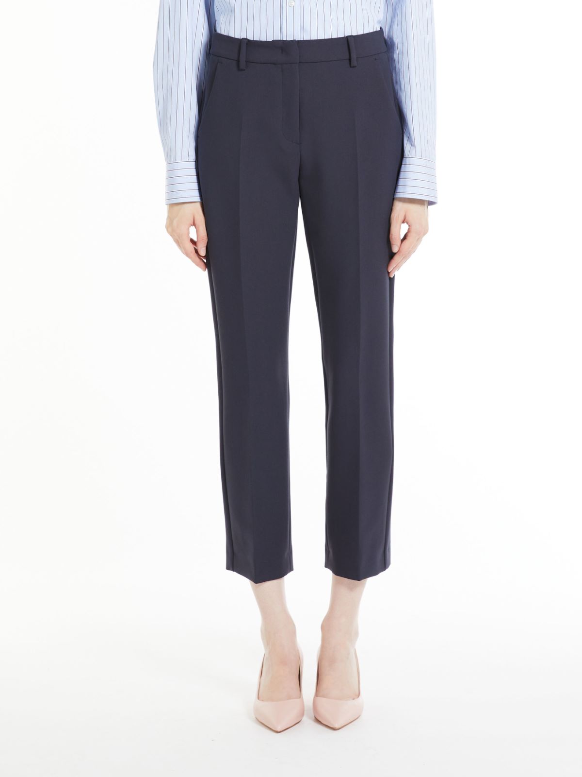 Double viscose-blend cloth trousers - NAVY - Weekend Max Mara - 2