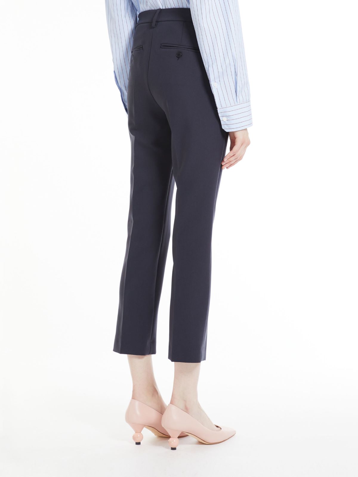 Double viscose-blend cloth trousers - NAVY - Weekend Max Mara - 3