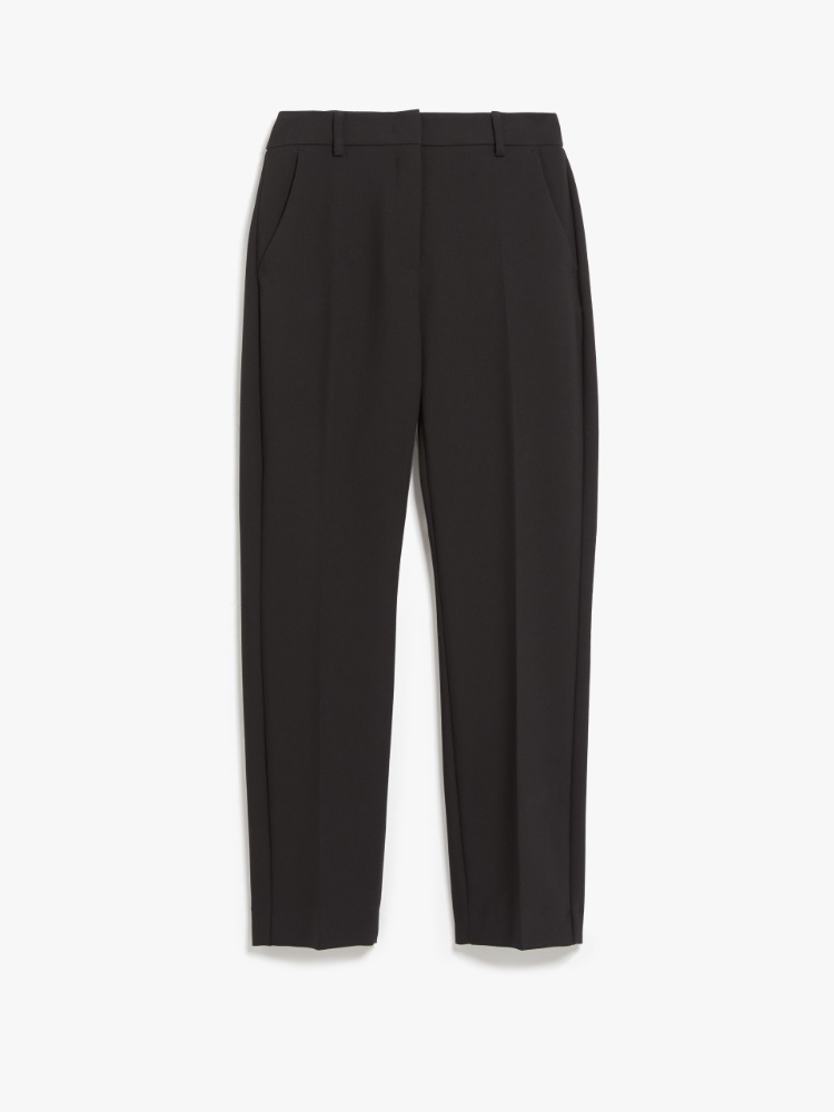 Pantaloni in doppia tela di misto viscosa, nero | Weekend Max Mara