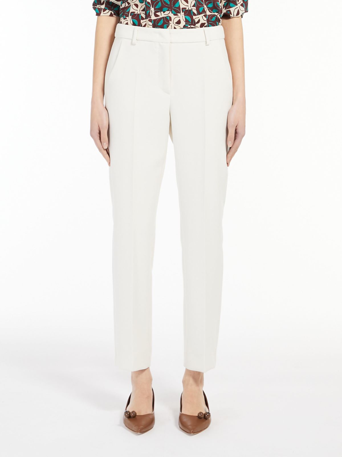 Double viscose-blend cloth trousers - IVORY - Weekend Max Mara - 2 Double viscose-blend cloth trousers - IVORY - Weekend Max Mara - 2