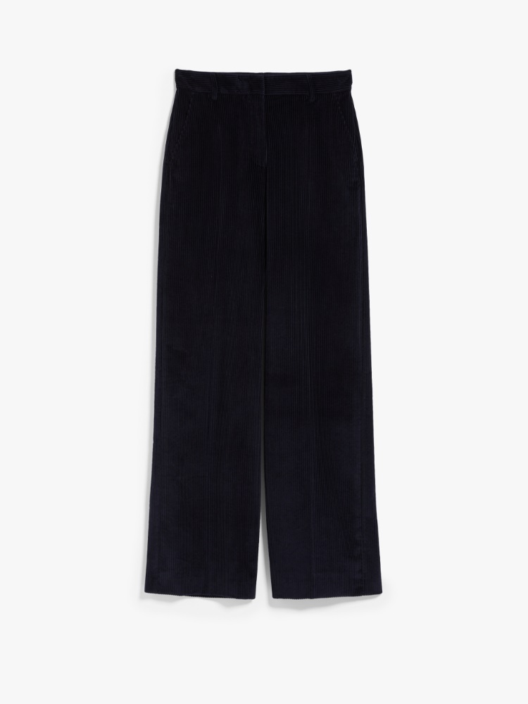 Cotton velvet trousers, ultramarine | Weekend Max Mara