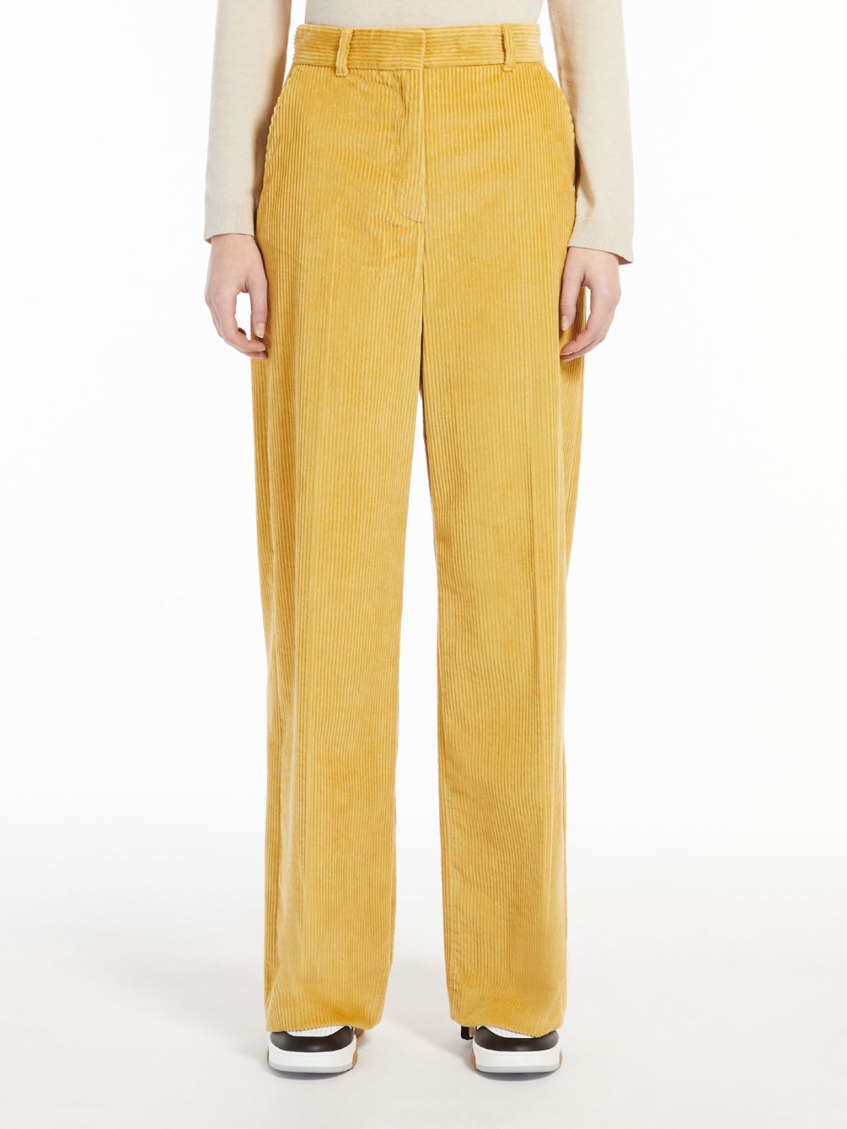 Cotton velvet trousers - GOLD - Weekend Max Mara - 2