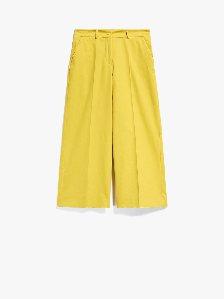 Sateen trousers, yellow | Weekend Max Mara
