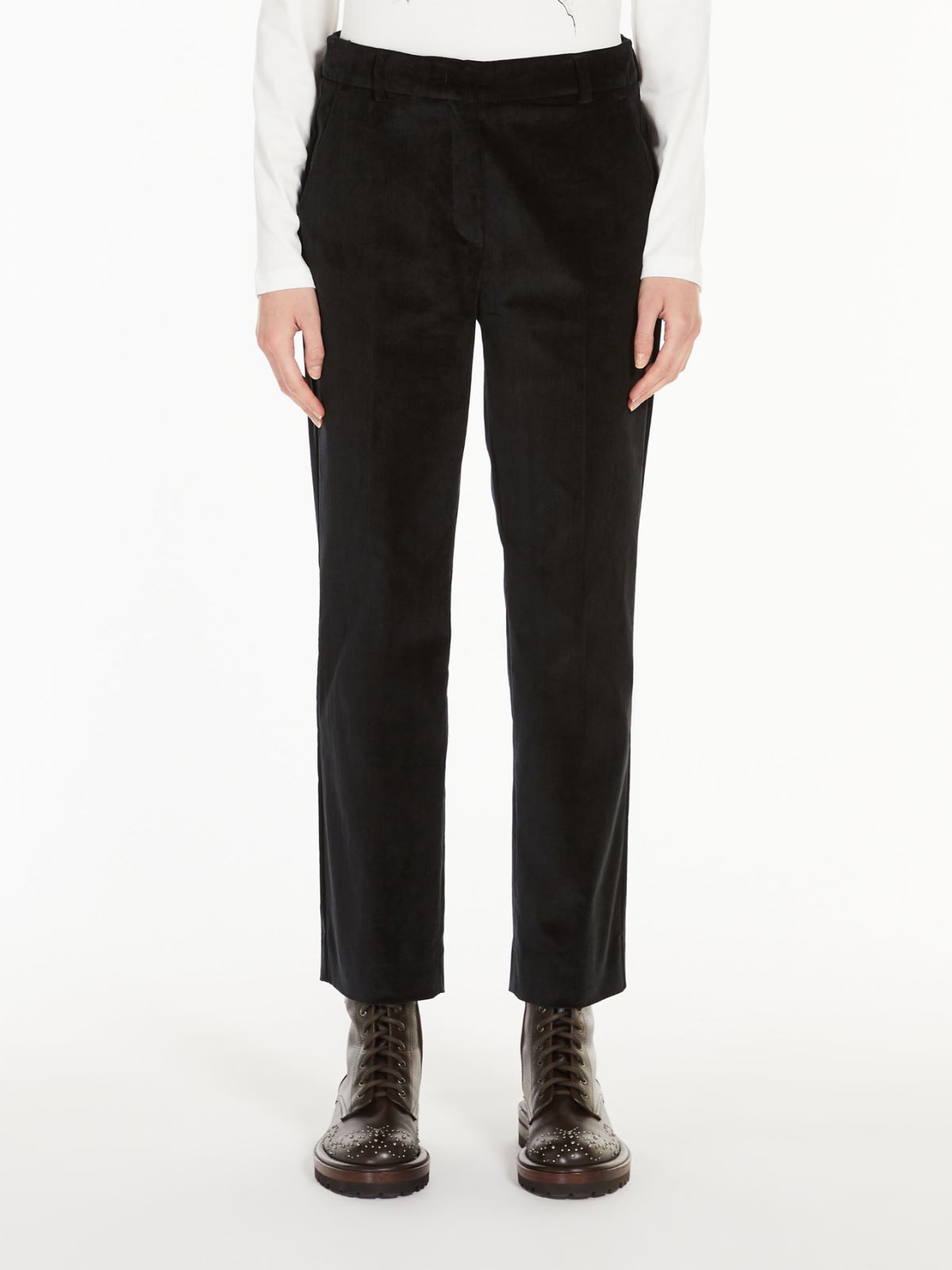 Cotton velvet trousers - BLACK - Weekend Max Mara - 2