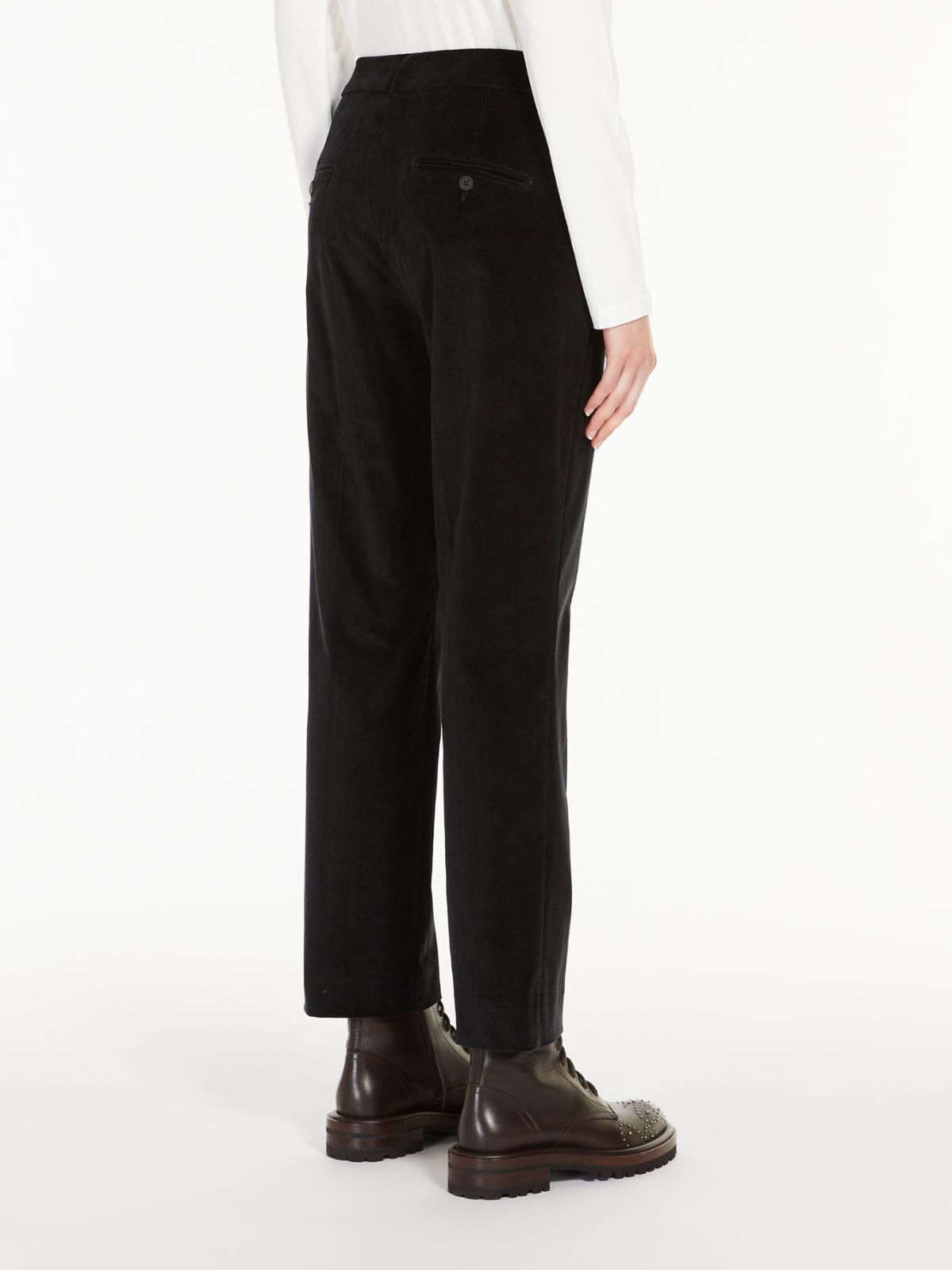 Cotton velvet trousers - BLACK - Weekend Max Mara - 3