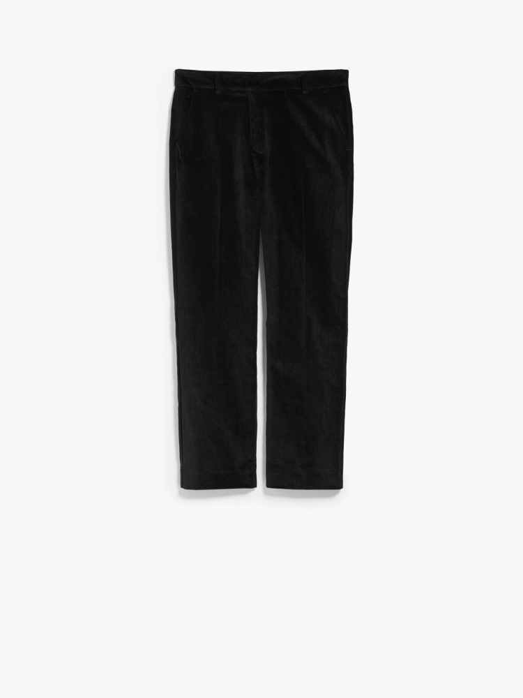 Cotton velvet trousers, black | Weekend Max Mara