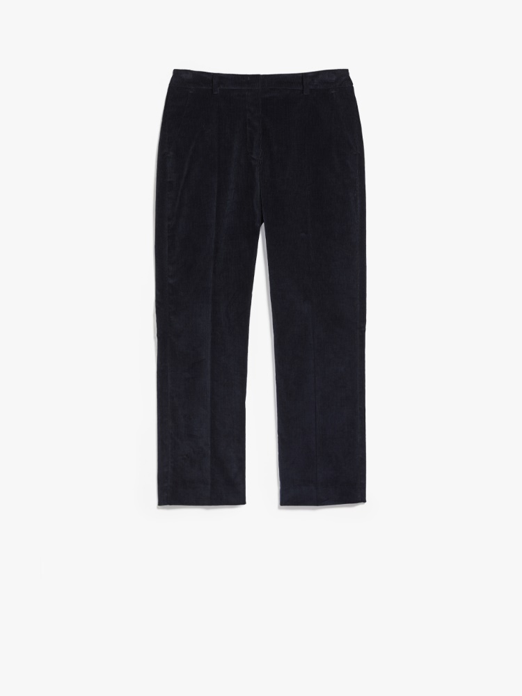 Cotton velvet trousers, ultramarine | Weekend Max Mara