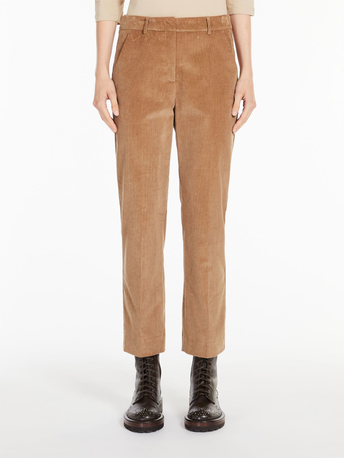 Cotton velvet trousers - CAMEL - Weekend Max Mara - 2 Cotton velvet trousers - CAMEL - Weekend Max Mara - 2