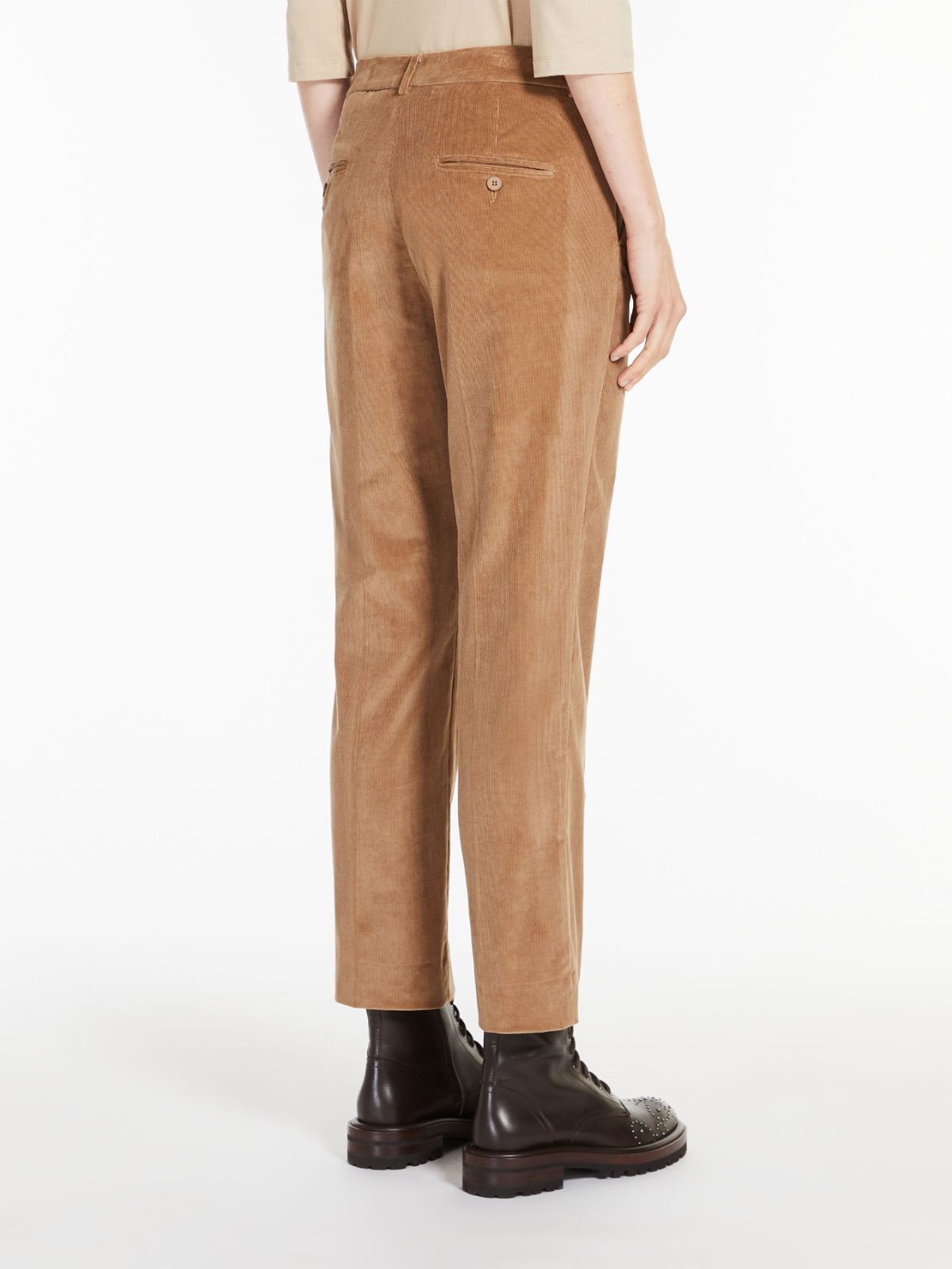 Cotton velvet trousers - CAMEL - Weekend Max Mara - 3