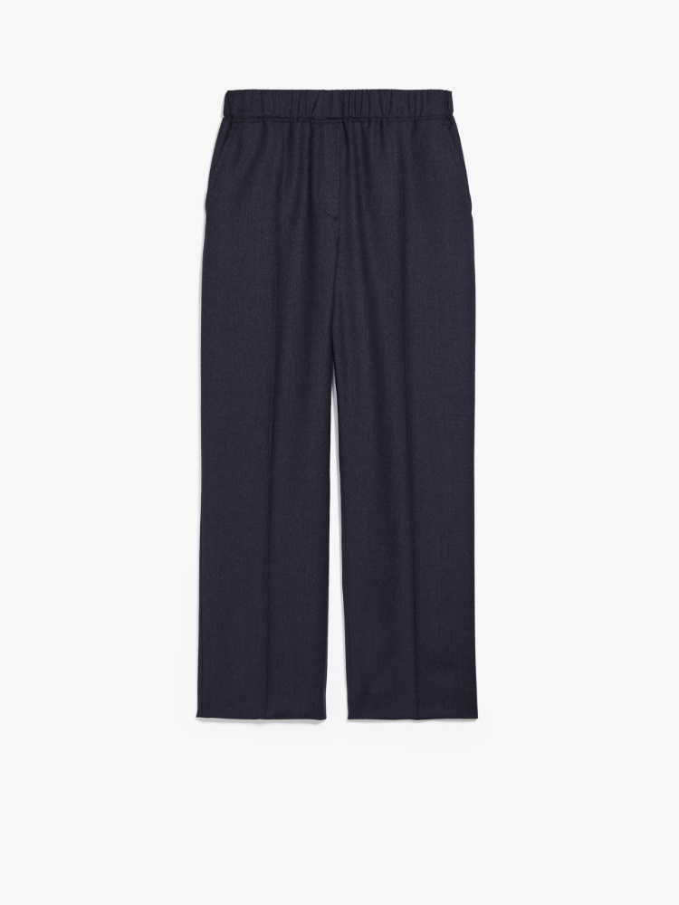 Wool flannel trousers, navy | Weekend Max Mara