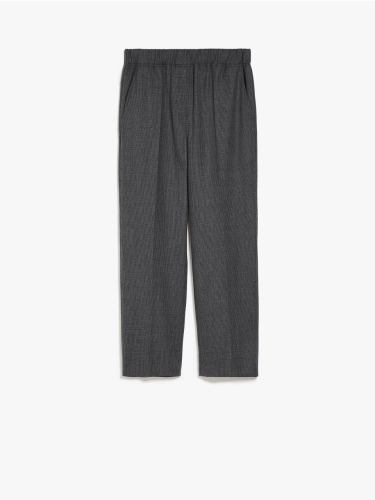 Wool flannel trousers, dark grey | Weekend Max Mara
