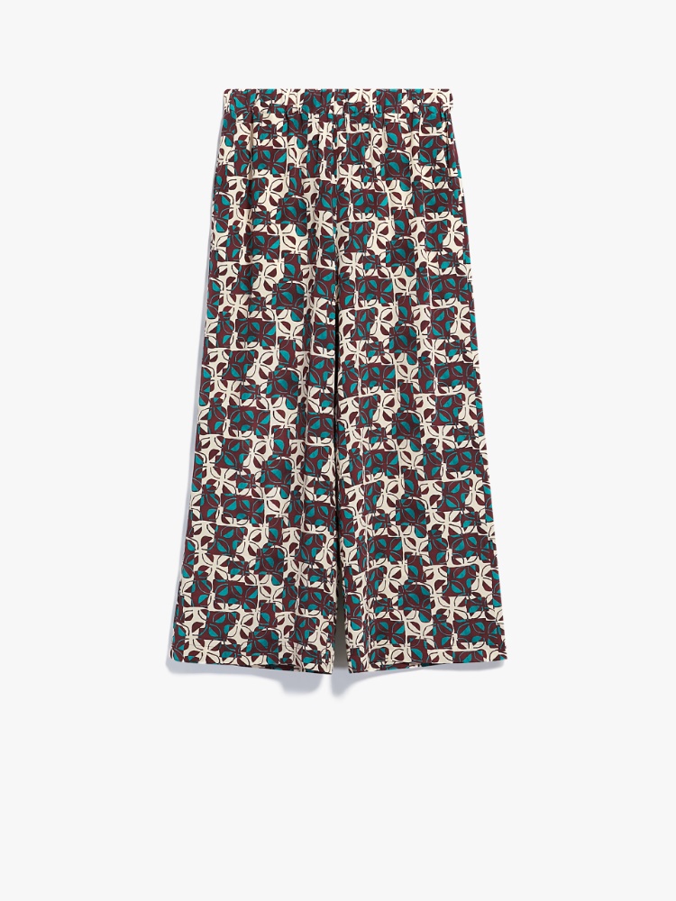 Silk crepe de chine trousers, plum | Weekend Max Mara