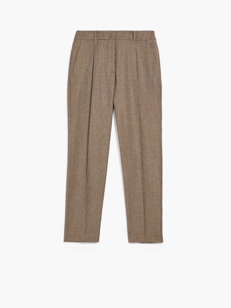Wool flannel trousers, tobacco | Weekend Max Mara