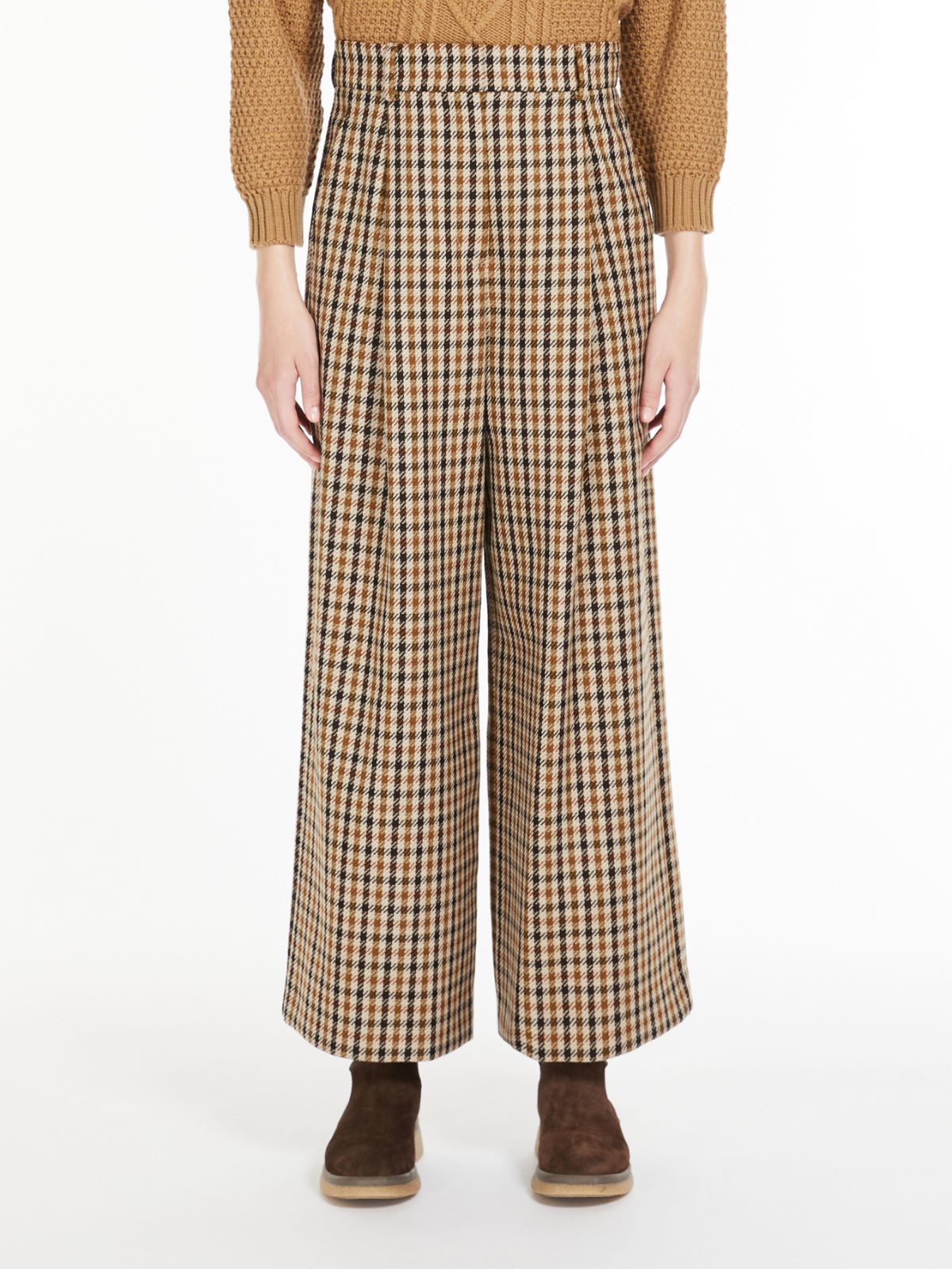 Wool and cotton trousers - BROWN - Weekend Max Mara - 2