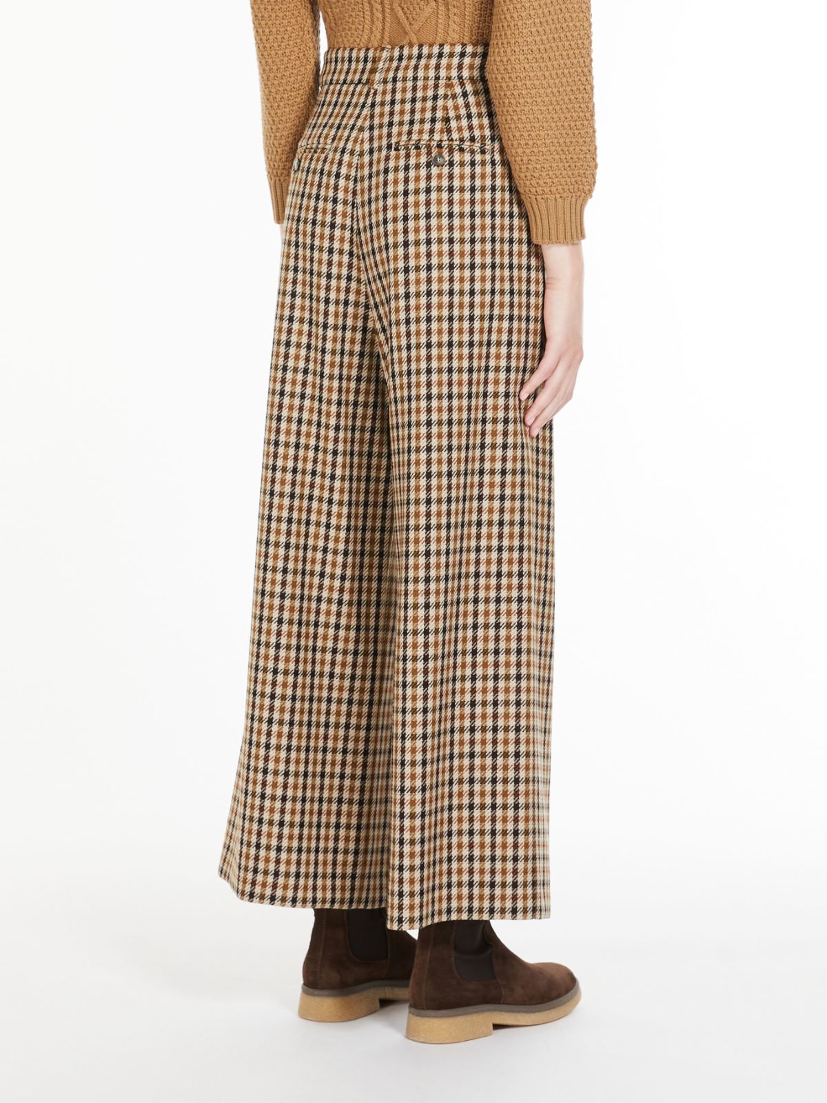 Wool and cotton trousers - BROWN - Weekend Max Mara - 3