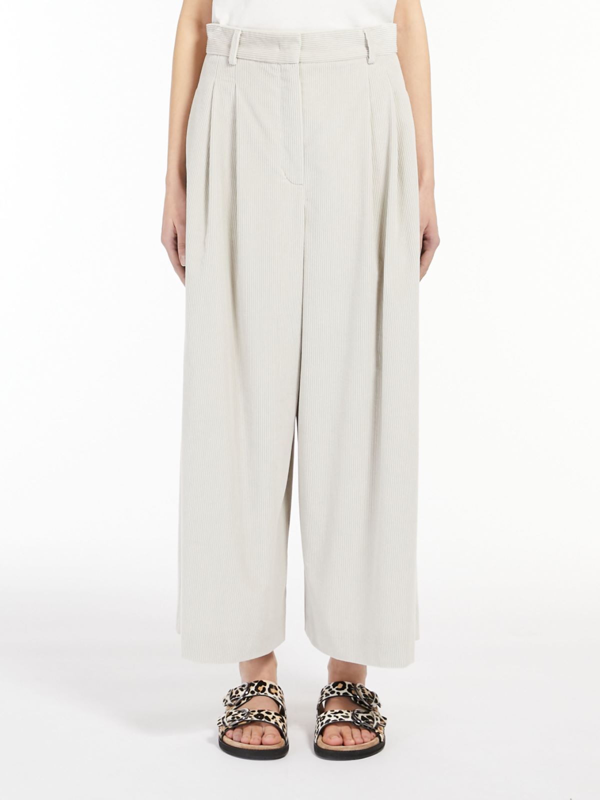 Cotton velvet trousers - SAND - Weekend Max Mara - 2