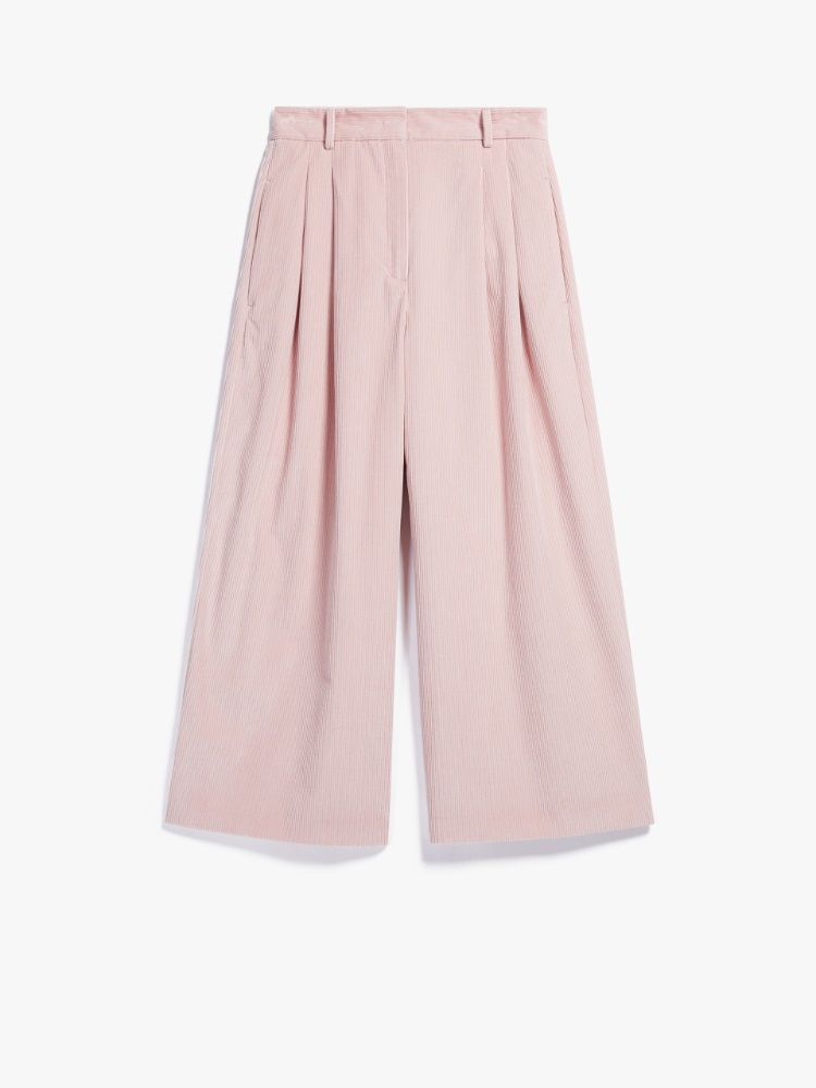 Cotton velvet trousers, pink | Weekend Max Mara