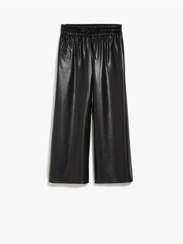 Coated jersey trousers, black | Weekend Max Mara