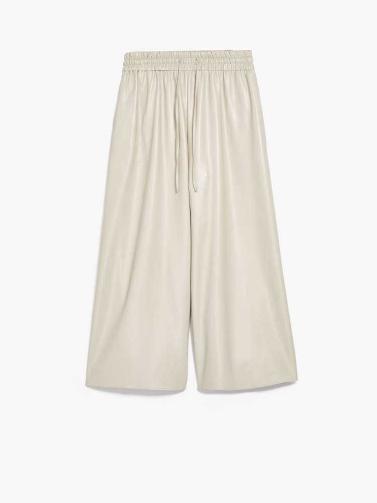 Coated jersey trousers, sand | Weekend Max Mara