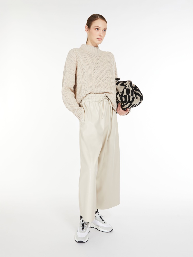 Coated jersey trousers - SAND - Weekend Max Mara