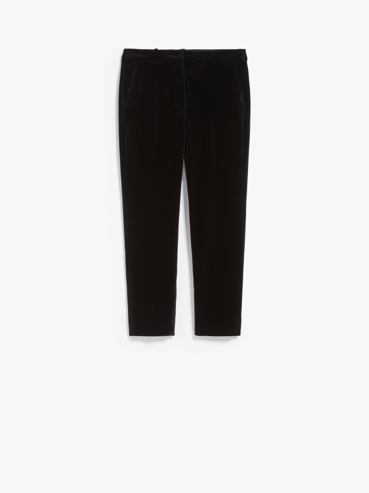 Cotton velvet trousers, black | Weekend Max Mara