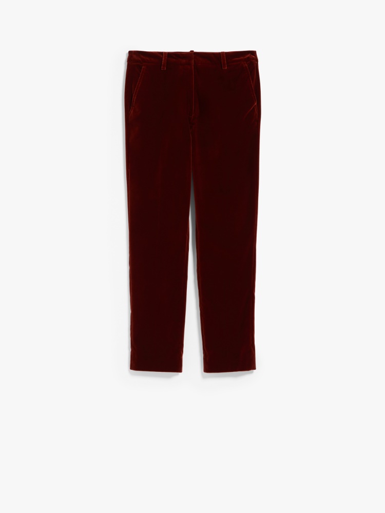 Cotton velvet trousers, rust | Weekend Max Mara