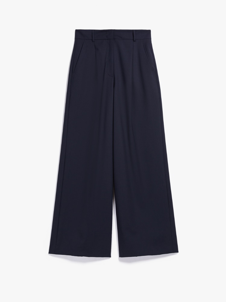 Woollen cloth trousers, navy | Weekend Max Mara