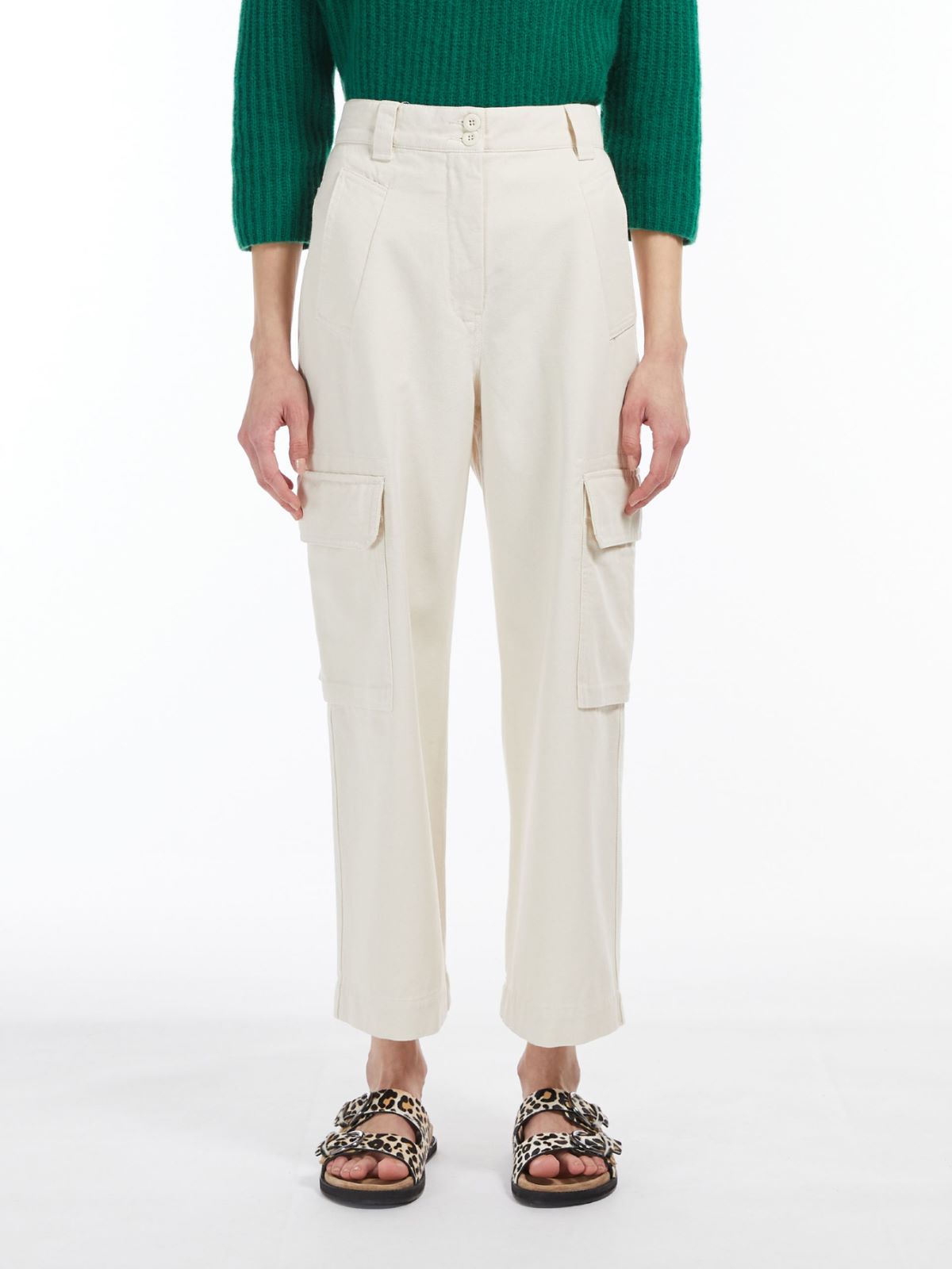 Cotton trousers - IVORY - Weekend Max Mara - 2