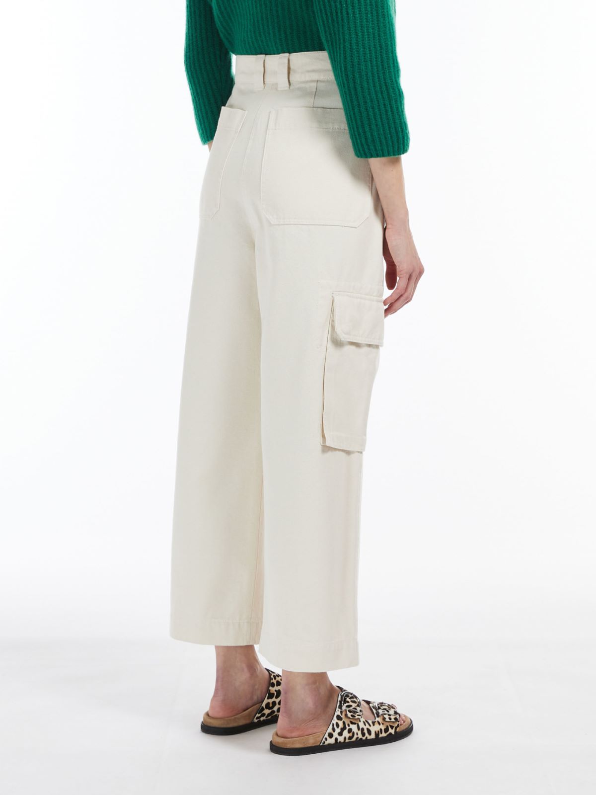 Cotton trousers - IVORY - Weekend Max Mara - 3