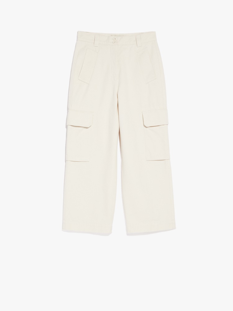 Cotton trousers - IVORY - Weekend Max Mara