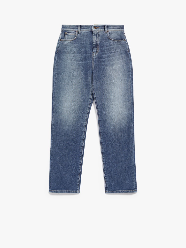 Cotton denim trousers, navy | Weekend Max Mara