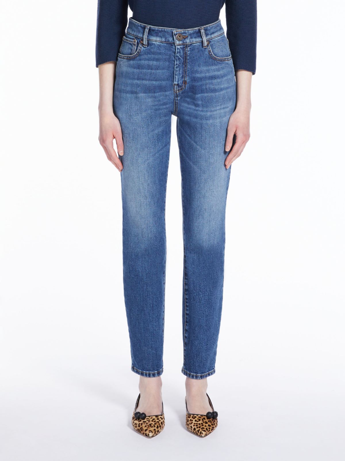 Jeans in denim di cotone - BLU - Weekend Max Mara - 2