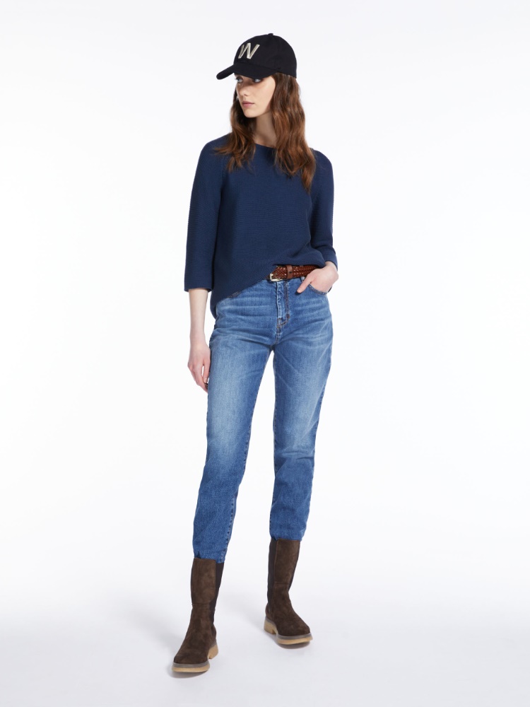 Cotton denim jeans - NAVY - Weekend Max Mara