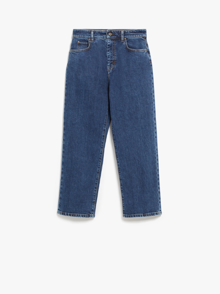 Cotton denim jeans, navy - Weekend Max Mara