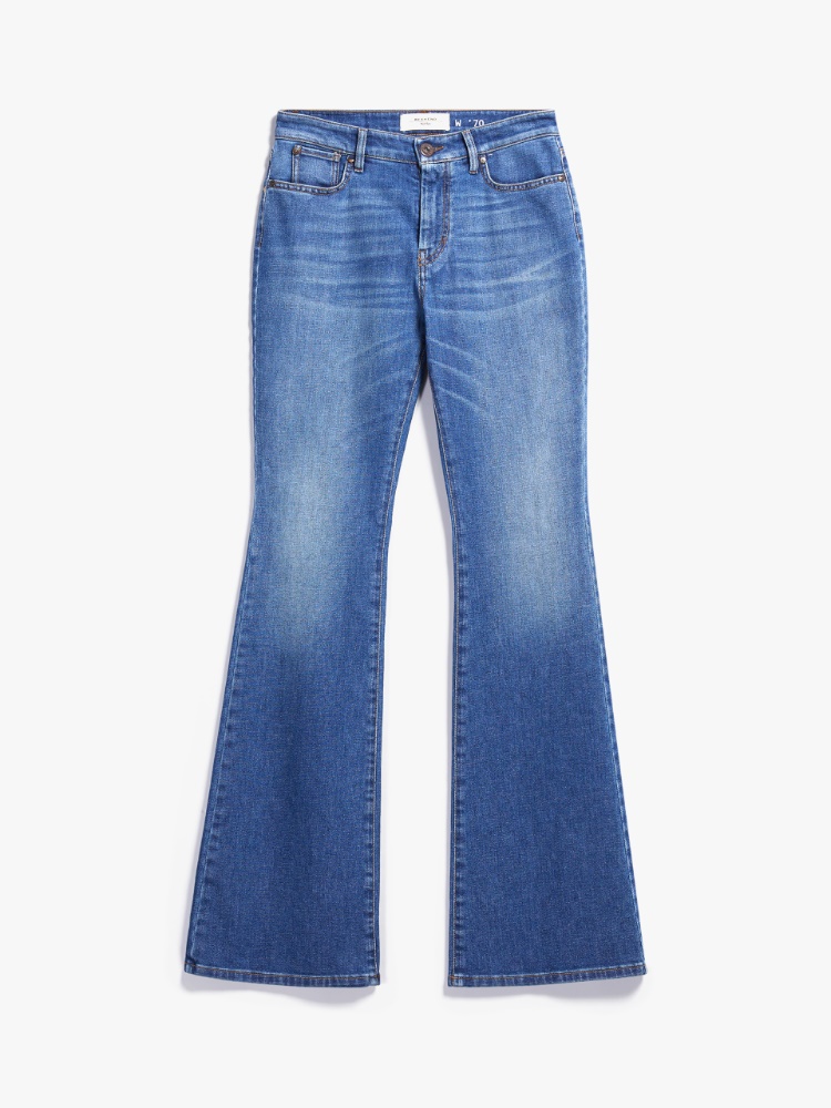 Flared cotton denim jeans, navy | Weekend Max Mara
