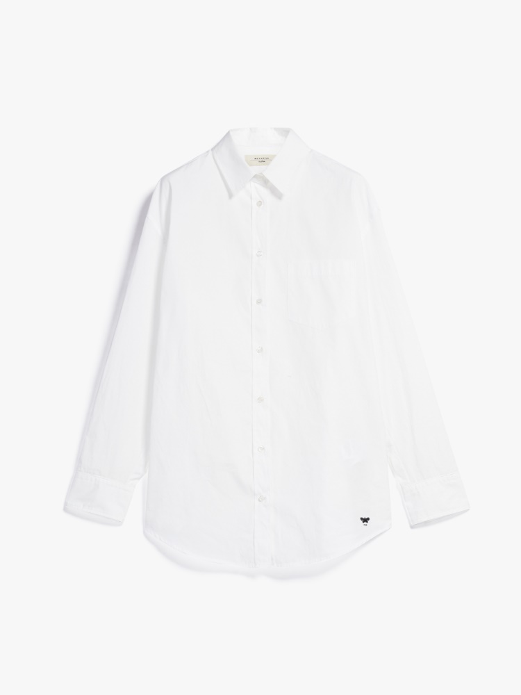 Cotton poplin shirt, optical white | Weekend Max Mara