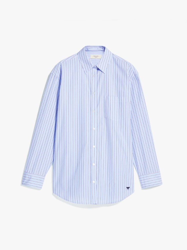 Cotton poplin shirt, light blue | Weekend Max Mara
