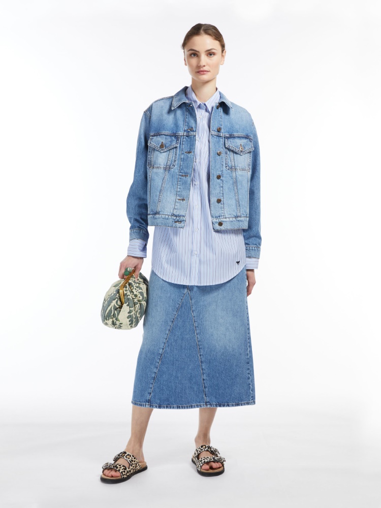 MISTER_crosselling_img Cotton poplin shirt - LIGHT BLUE - Weekend Max Mara