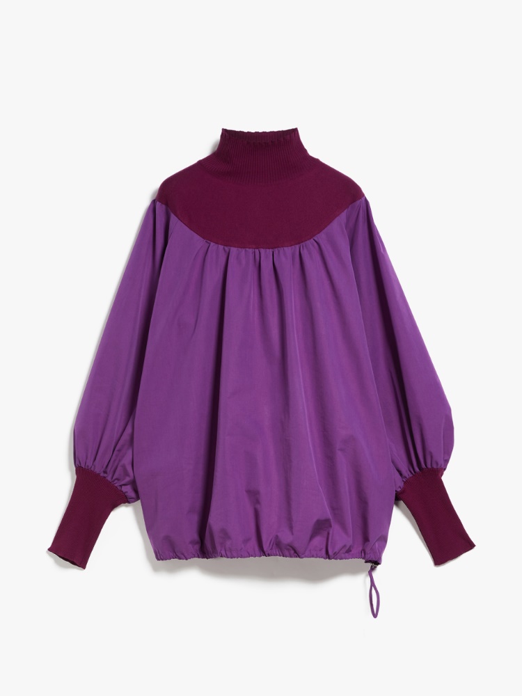 Cotton poplin tunic, purple | Weekend Max Mara