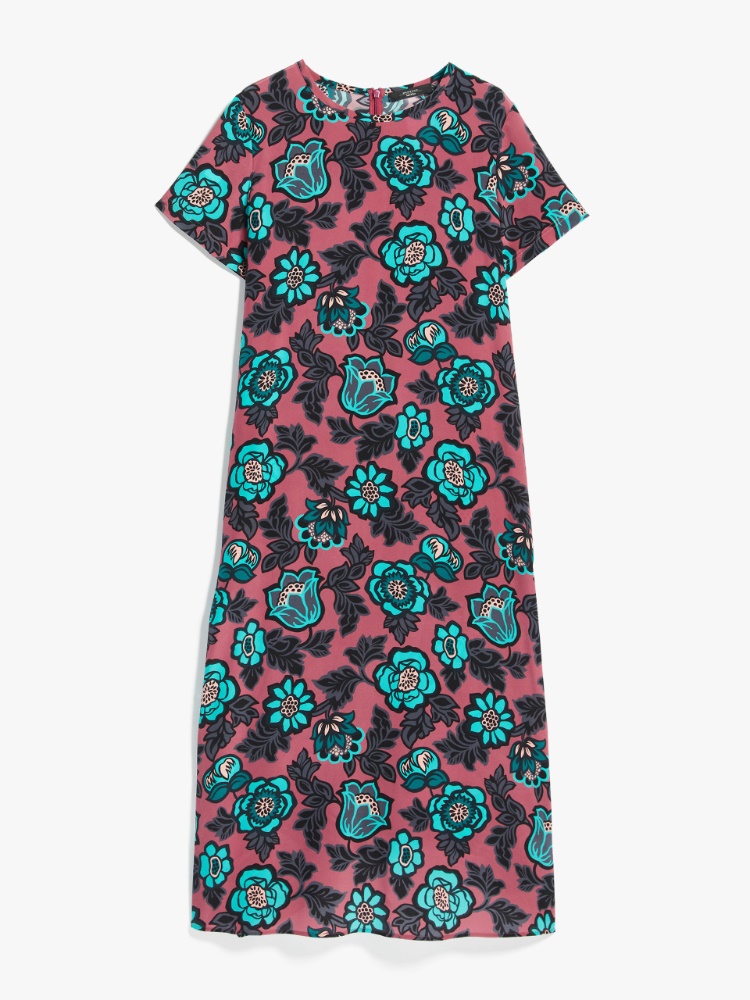 Crepe de chine dress, plum | Weekend Max Mara