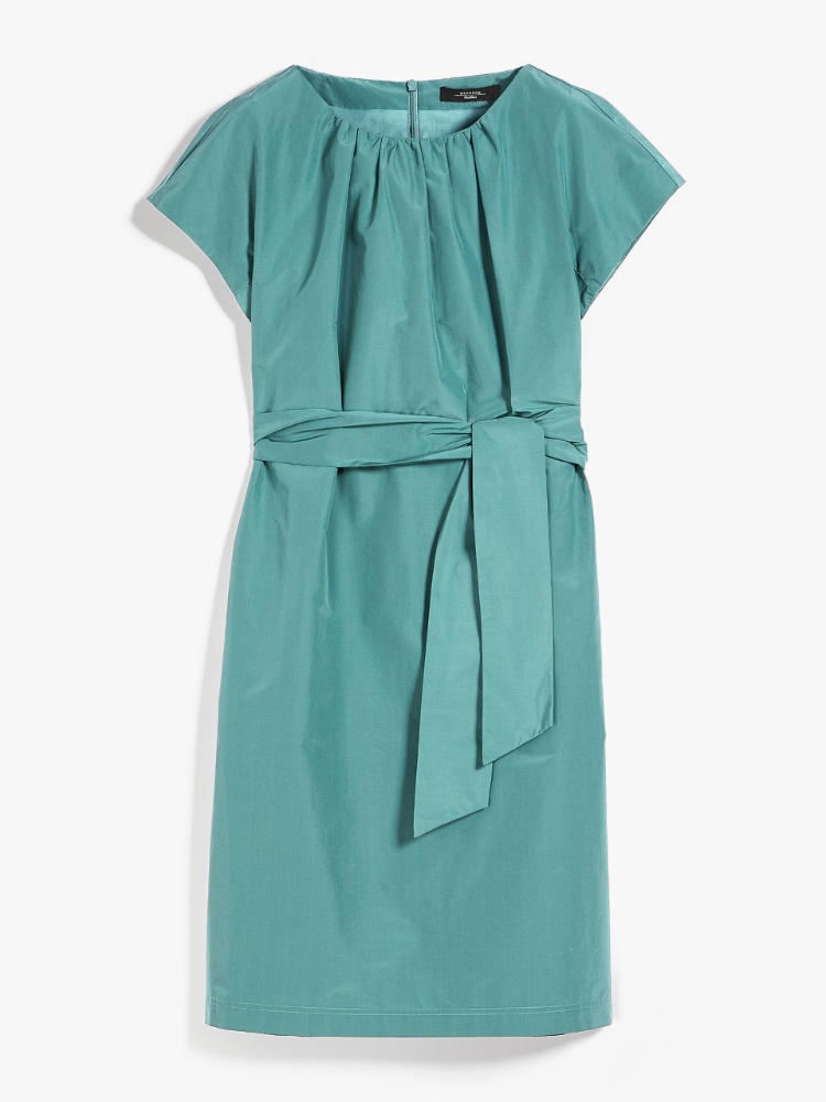 Cotton-blend taffeta dress, jade - Weekend Max Mara