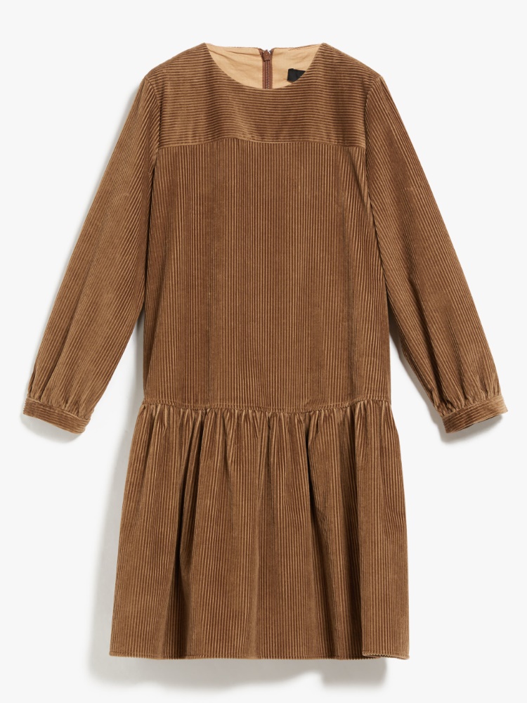 Cotton velvet dress, camel | Weekend Max Mara