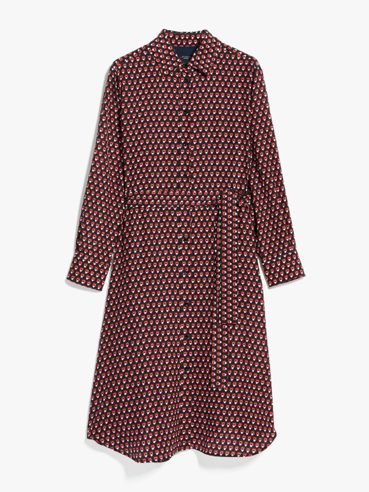 Crepe de chine dress, midnightblue | Weekend Max Mara