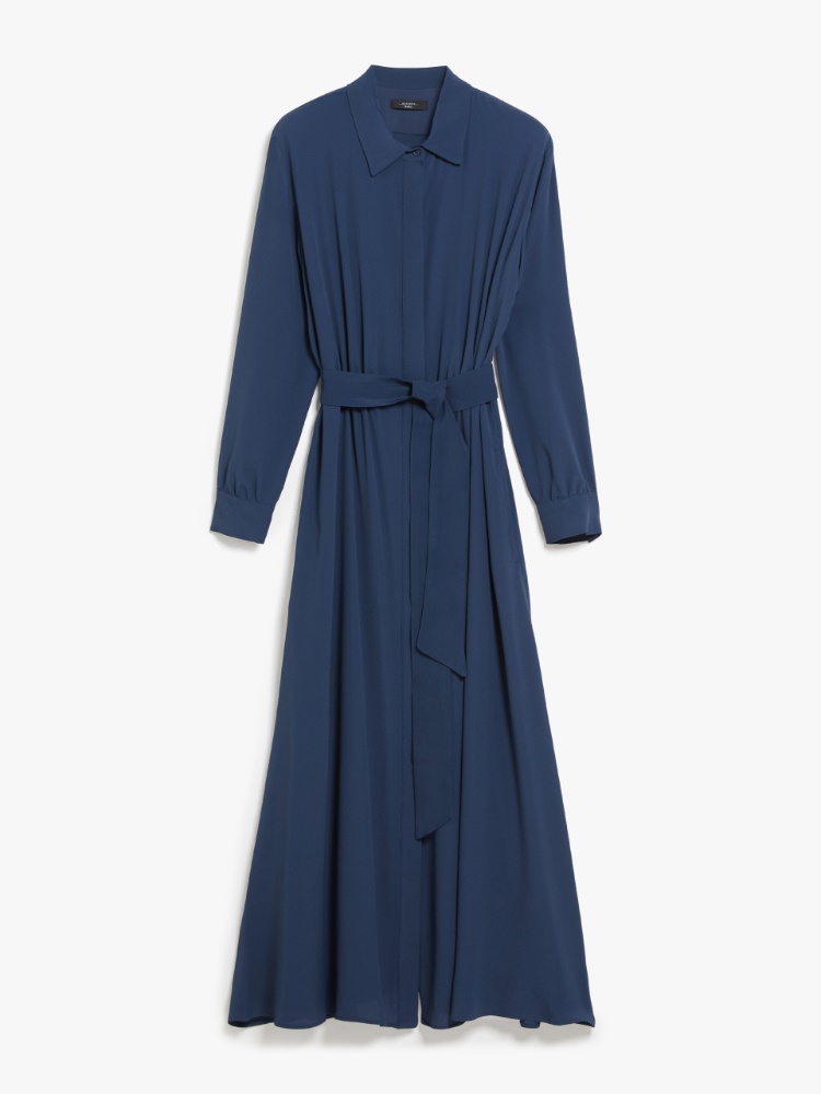 Crepe de chine dress, midnightblue | Weekend Max Mara