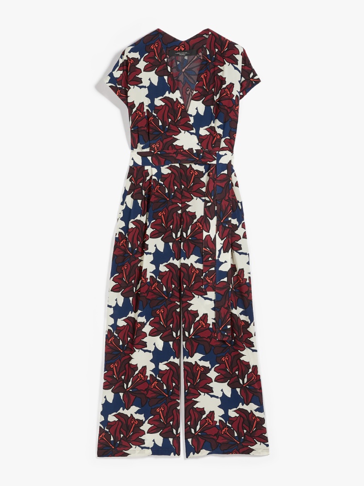 Crepe de chine jumpsuit, white - Weekend Max Mara