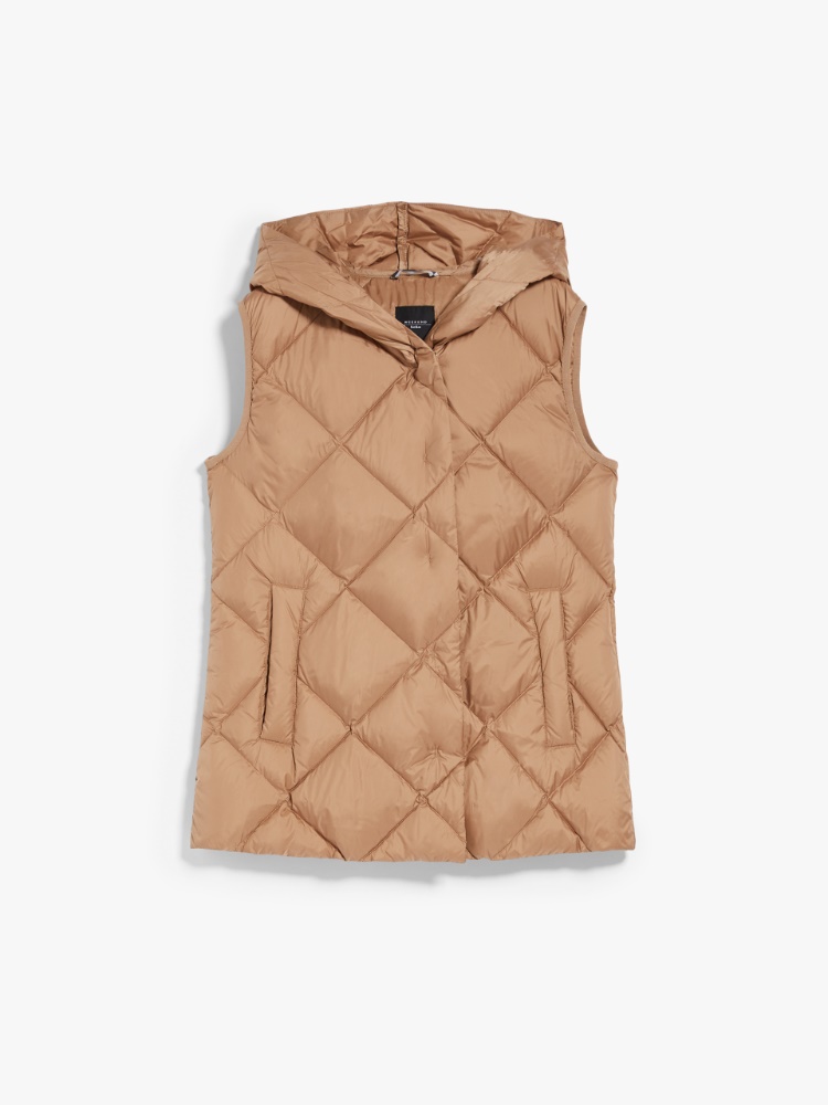 Water-repellent fabric gilet, hazelnut brown | Weekend Max Mara