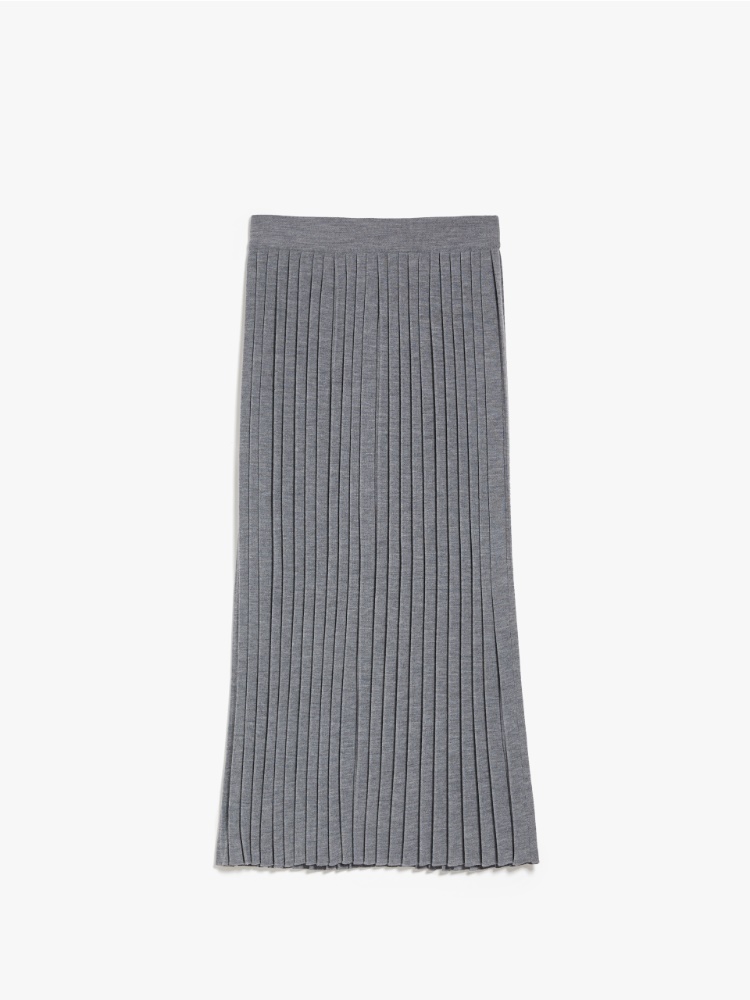 Wool yarn skirt, medium grey | Weekend Max Mara