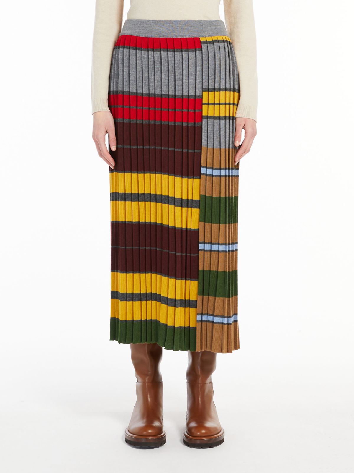 Wool yarn skirt - YELLOW - Weekend Max Mara - 2
